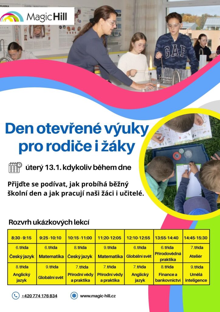 Otevřená výuka pro žáky i rodiče - Magic Hill - Škola, kde rosteme spolu.